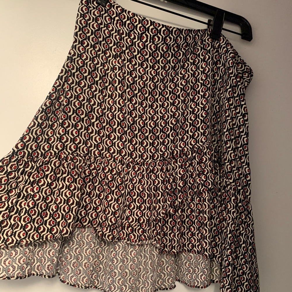 Free People printed mini skirt in black